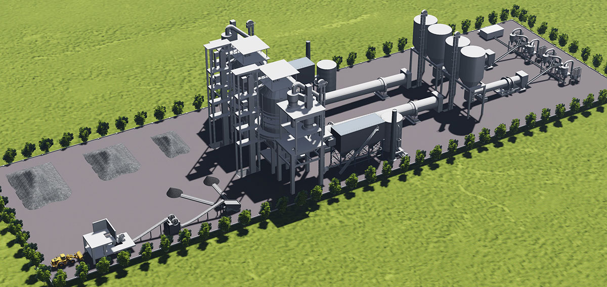 Схема вращающейся печи для обжига магния