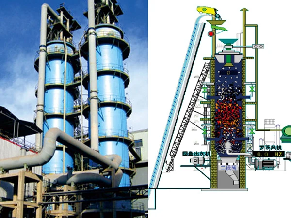 Вертикальная печь для обжига извести на газовом топливе