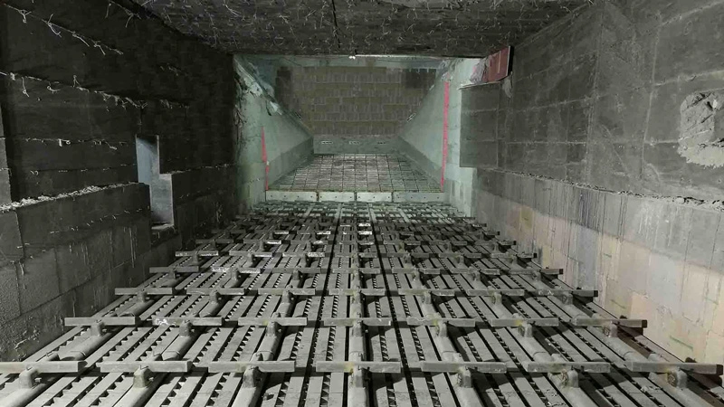 Работа колосникового охладителя